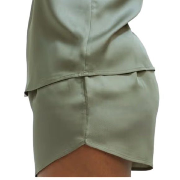 Ettitude moss green sateen Shorts - Picture 5 of 5